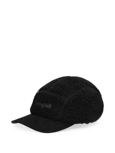 Kangol Script Faux Sherpa Baseballkappe In Black