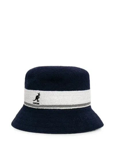 Kangol Striped Bucket Hat In Blue