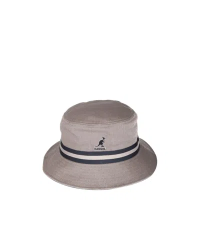 Kangol Striped Fisherman's Hat In Gray