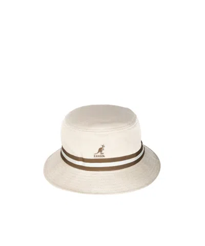 Kangol Striped Fisherman's Hat In Neutral