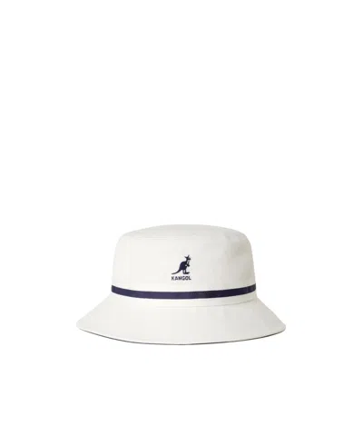 Kangol Striped Fisherman's Hat In White