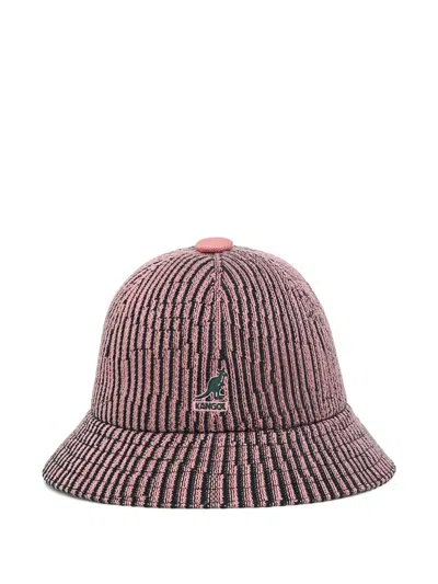 Kangol Striped Logo Hat In Pink