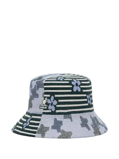 Kangol Striped-detail Floral Bucket Hat In Multi