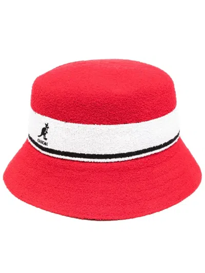 Kangol Terry-cloth Bucket Hat In Red