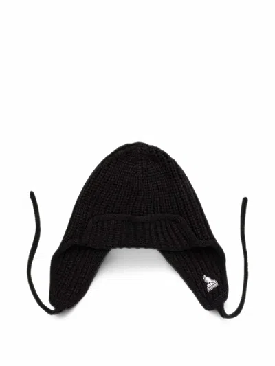 Kangol Trapper Ribbed-knit Bonnet In Black