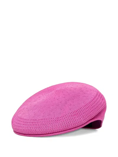 Kangol Tropic 504 Logo-embroidered Mesh Flat Cap In Pink