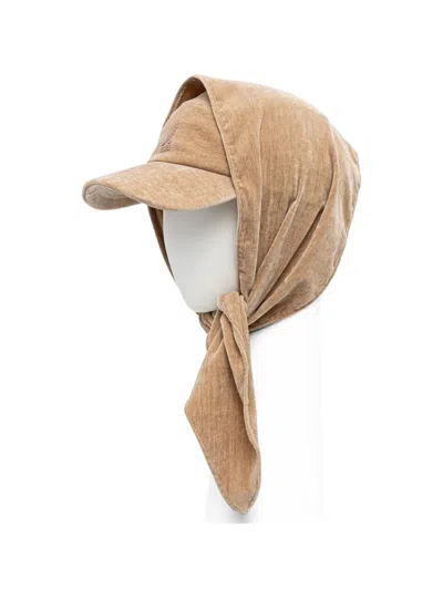 Kangol Velvet-effect Hooded Baseball Cap In Neutral