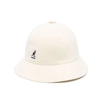 Kangol Logo-embroidered Bucket Hat In White