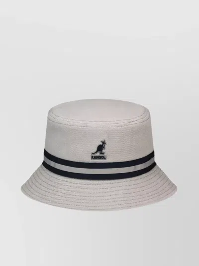 Kangol Wide Brim Striped Band Hat In Gray