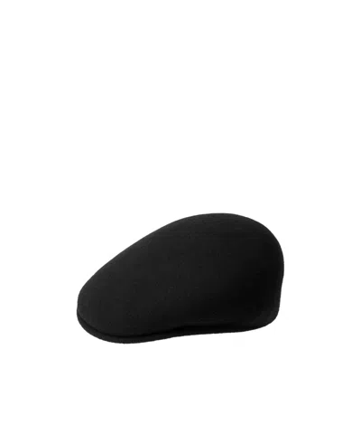 Kangol Wool Flat Cap In Black