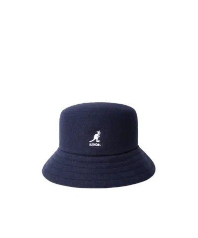 Kangol Wool Lahinch Seamless Knitted Bucket Hat In Blue
