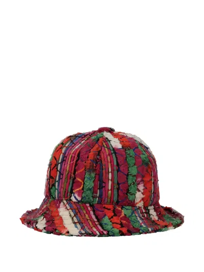 Kangol Wooly Squiggle Textured Bucket Hat In Multi