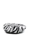 Kangol Zebra-pattern Beret Hat In Multi