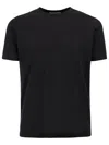 KANGRA BLACK COTTON RIBBED T-SHIRT