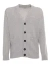 Kangra Cashmere Cardigan With Pockets In White