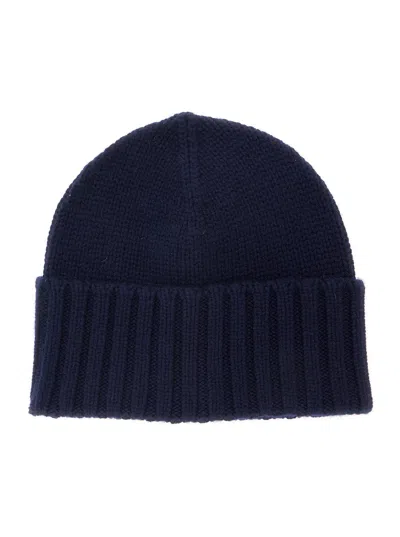 Kangra Cashmere Ribbed-knit Cashmere Beanie Hat In Blue