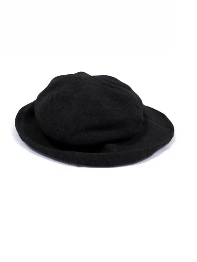 Kangra Cashmere Black Wool And Cashmere Bucket Hat