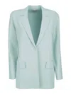 Kangra Cashmere Tailored Blazer With Single-button Closure In Green