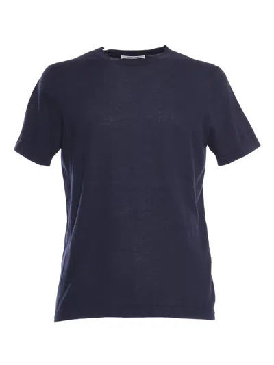 Kangra Cashmere Blue T-shirt In Brown
