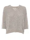 Kangra Cashmere Kangra Beige Cashmere Cotton Blend Sweater In Beige