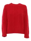 KANGRA CASHMERE BRAIDED CREWNECK SWEATER