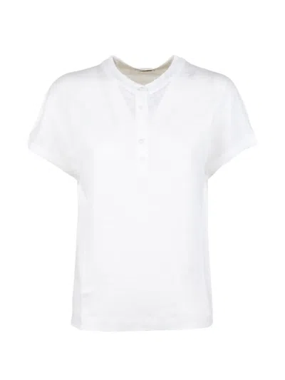 Kangra Cashmere Button T-shirt In White