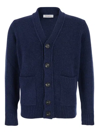 KANGRA CASHMERE BUTTONED V-NECK CARDIGAN