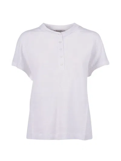 Kangra Cashmere Button-fastening T-shirt In White