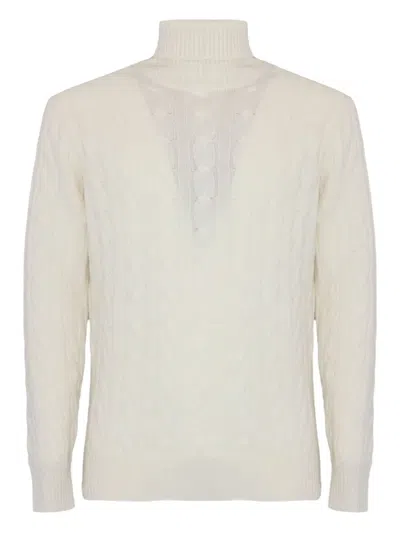 Kangra Cashmere Cable-knit Turtleneck Sweater In Neutral