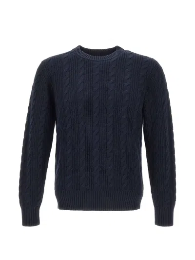 Kangra Cashmere Cable-knit Sweater In Blue