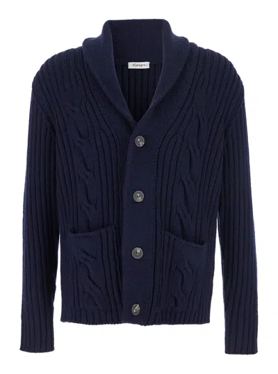 KANGRA CASHMERE CARDIGAN BOTTONI CON TRECCE FINEZZA 3GG