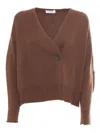 Kangra Cashmere Cardigan In Brown