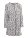 Kangra Cashmere Woven Stitch Coat With Pockets In White