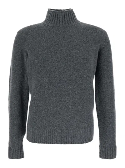 Kangra Cashmere Collo Cratere Finezza 5gg In Gray