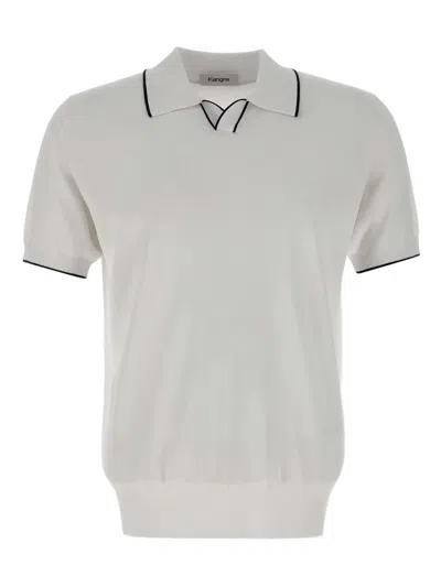 Kangra Cashmere Contrasting-trim Polo Shirt In Gray
