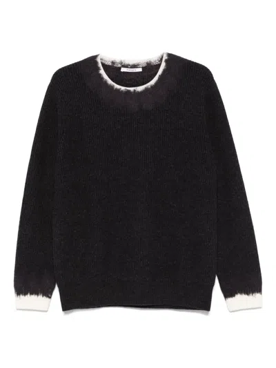 Kangra Cashmere Contrasting-trim Sweater In Gray