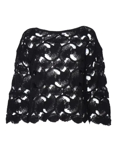 Kangra Cashmere Cornely Boat Neck Sweater In Black