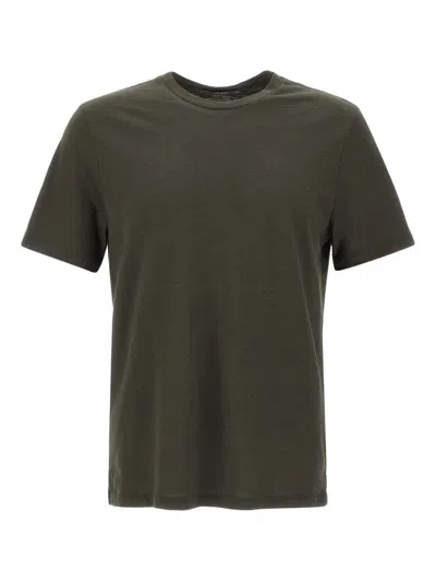Kangra Cashmere Kangra Flamed Cotton Dark Brown T Shirt