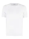 Kangra Cashmere Kangra Short-sleeve Cotton Knit Top With Ribbed Detailing
