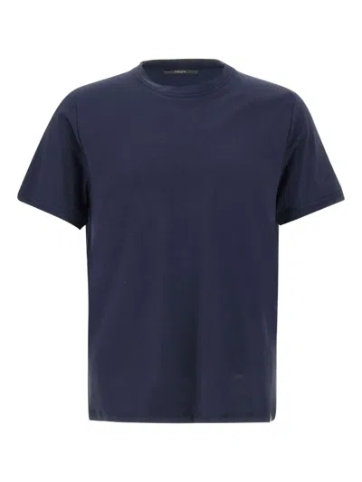 Kangra Cashmere Cotton T-shirt In Blue