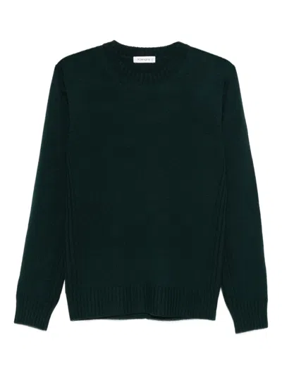 Kangra Cashmere Crew-neck Knit Sweater In Green