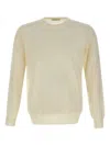 Kangra Cashmere Crew-neck Ribbed-edge Sweater In Neutral