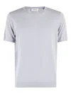 Kangra Cashmere Kangra Short-sleeved Knit Top With Ribbed Detailing