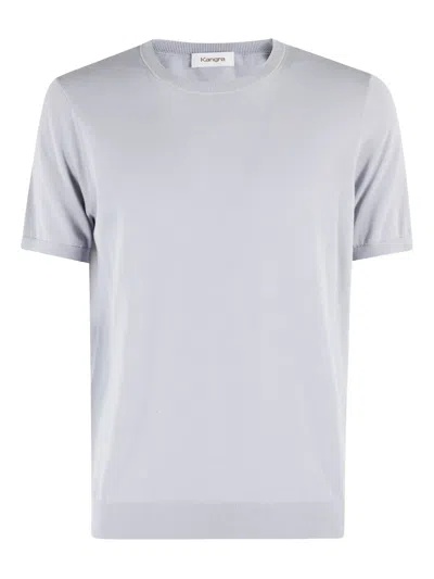 KANGRA CASHMERE CREW NECK SHORT-SLEEVE T-SHIRT