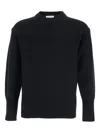 Kangra Cashmere Reverse Corncob Stitch Crewneck Sweater In Black