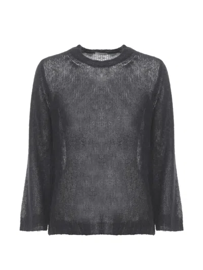 Kangra Cashmere Crew-neck Sweater In Black