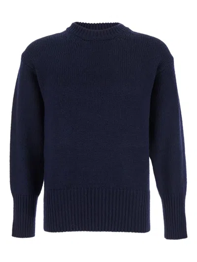 Kangra Cashmere Crew-neck Sweater In Blue