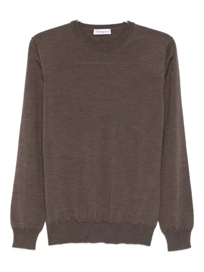 Kangra Cashmere Crew Neck Sweater In Brown