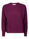 Kangra Cashmere Boxy-fit Crew Neck Sweater In Red