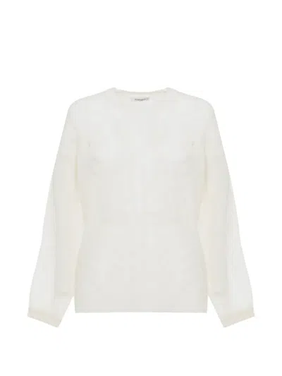 Kangra Cashmere Crew-neck Sweater In White